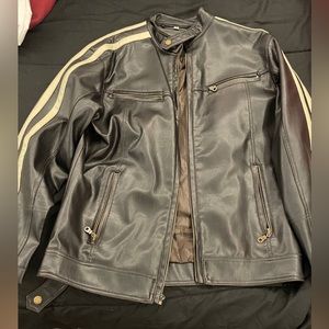 Brown leather jacket